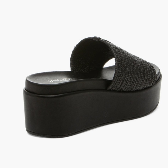 NWT J/SLIDES QUO Black Woven Wedge Sandal - Picture 3 of 15